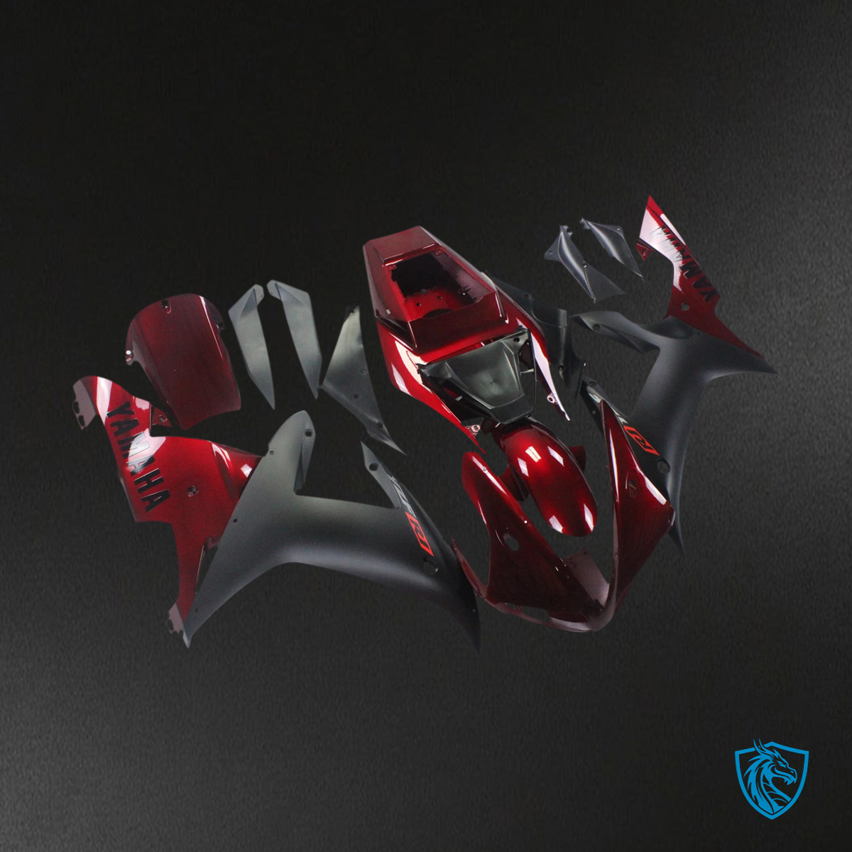 Yamaha R1 (2002-2003) Red & Black - Fairing Kit
