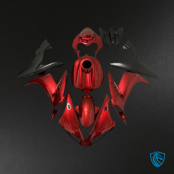 Yamaha R1 (2004-2006) Candy Red & Black Motorcycle Fairings Kit- Aftermarket ABS Bodywork