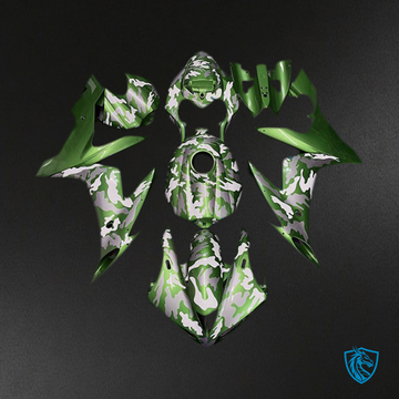 Yamaha R1 (2004-2006) Dark Green Camouflage Motorcycle Fairings - Custom ABS Fairing Kit