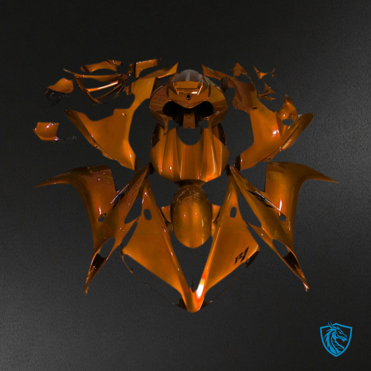 Yamaha R1 (2004-2006) Dark Orange Motorcycle Fairing Kit | ABS Bodywork