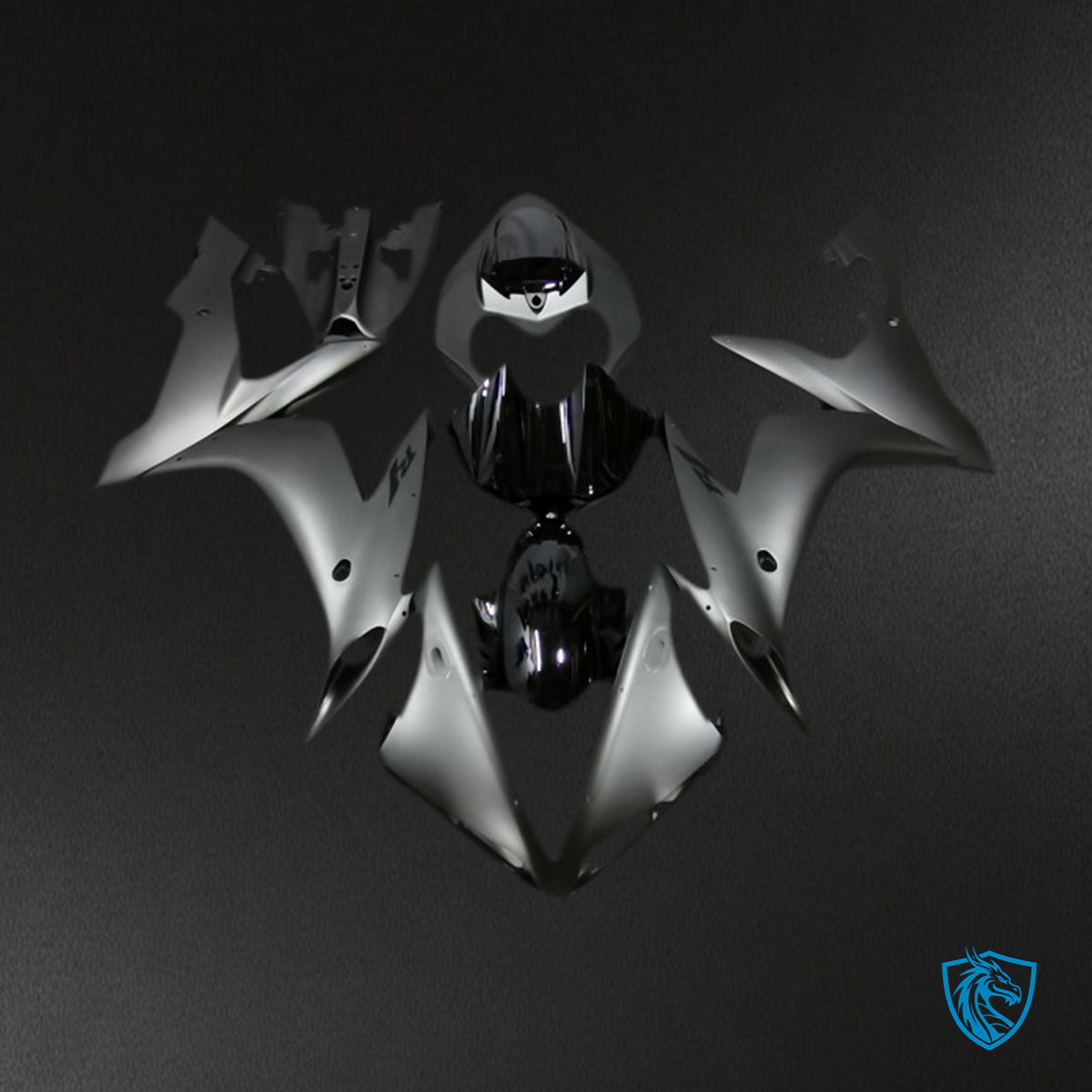 Yamaha R1 (2004-2006) Matte Gray & Gloss Black- MERGEment Motorcycle Fairings Kit