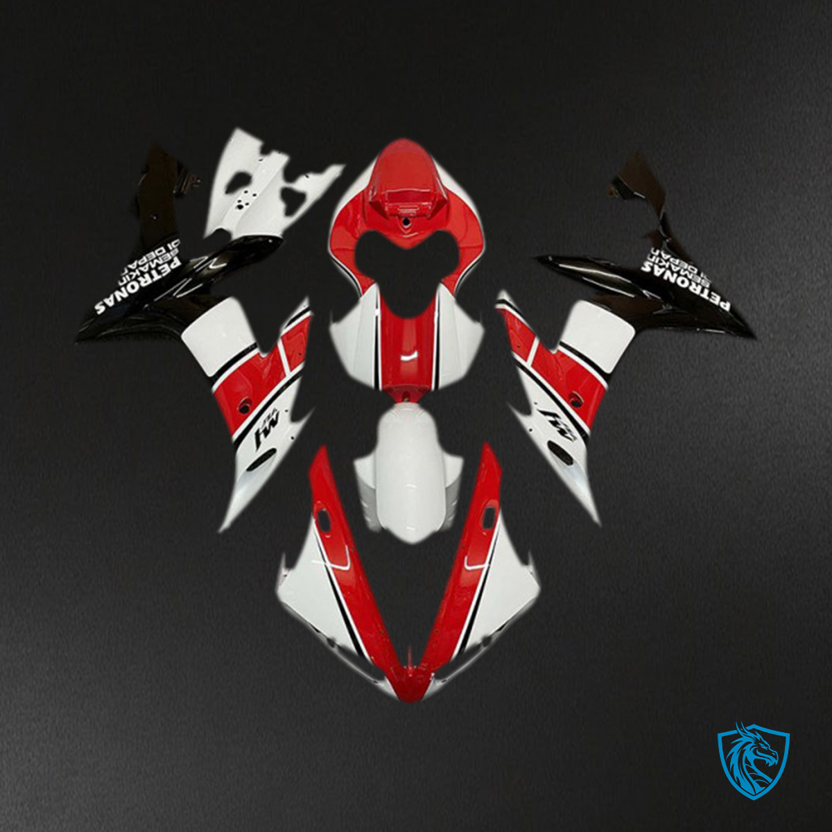 Yamaha R1 (2004-2006) Red Black & White Race Style - MERGEment Motorcycle Fairings Kit