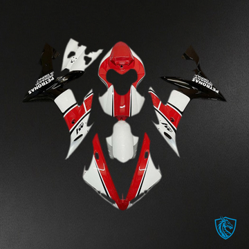 Yamaha R1 (2004-2006) Red Black & White Race Style - MERGEment Motorcycle Fairings Kit