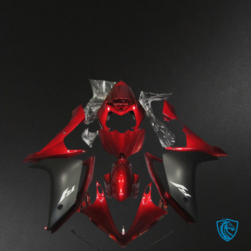 Yamaha R1 (2007-2008) Red & Black Motorcycle - Custom ABS Fairing Kit