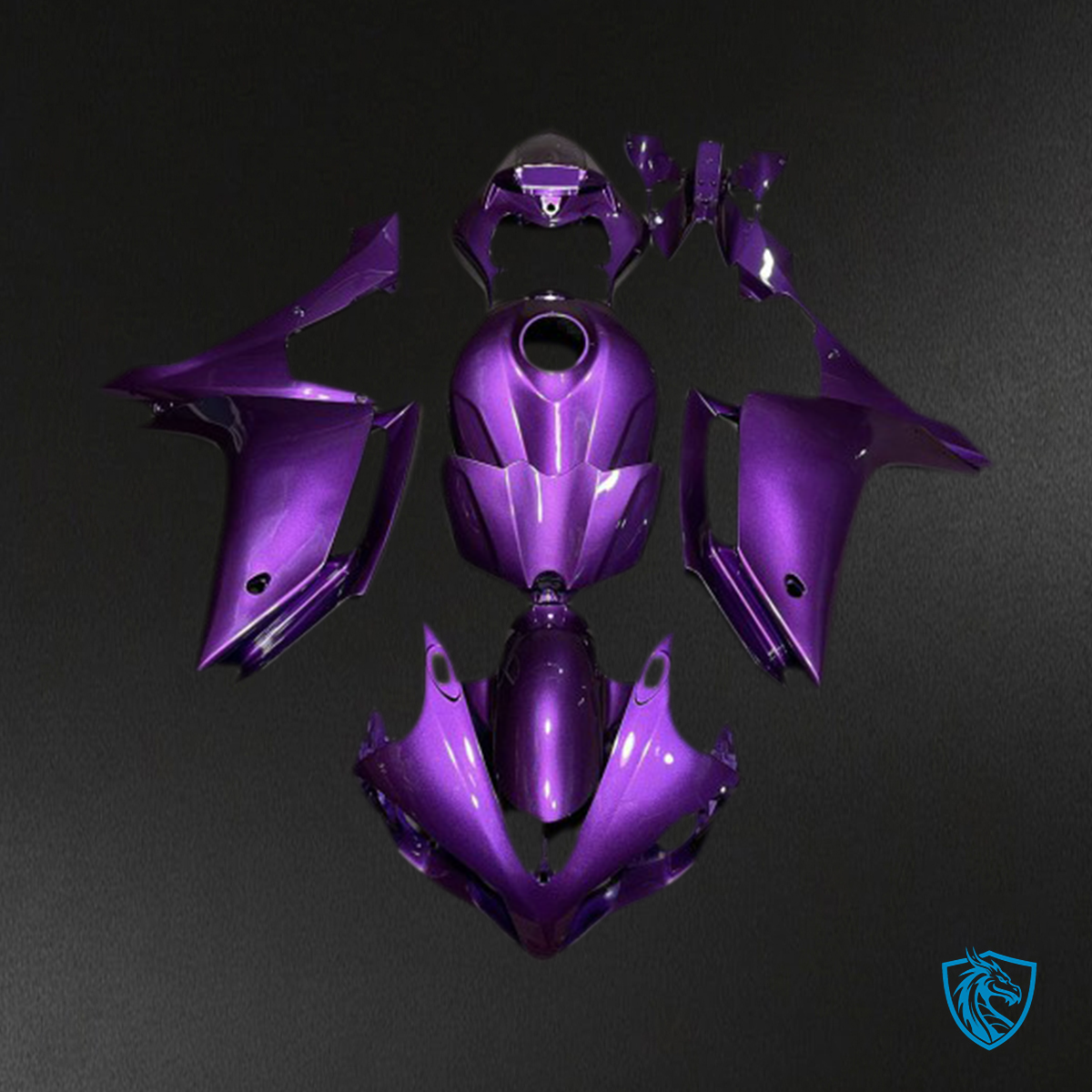 Yamaha R1 (2007-2008) Gloss Purple Motorcycle Fairing Kit | ABS Bodywork