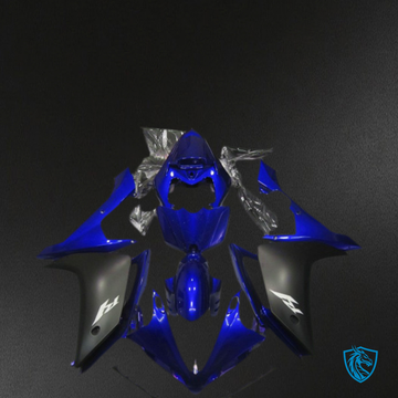 Yamaha R1 (2007-2008) Glossy Blue & Black - Replacement Motorcycle Fairings Kit