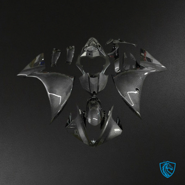 Yamaha R1 (2009-2011) Gray & Black Carbon Fiber Style - Replacement Motorcycle Fairings Kit