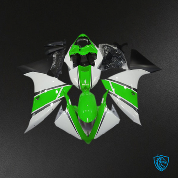 Yamaha R1 (2009-2011) Glossy White & Green - Replacement Motorcycle Fairings Kit