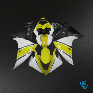 Yamaha R1 (2009-2011) Glossy White & Yellow Fairings Kit- Aftermarket ABS Bodywork