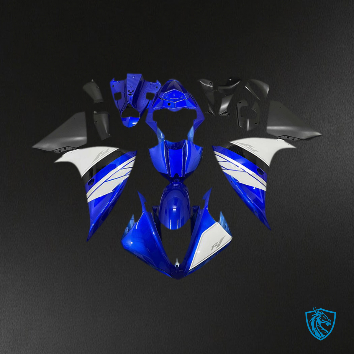 Yamaha R1 (2009-2011) White & Blue Glossy - Replacement Motorcycle Fairings Kit