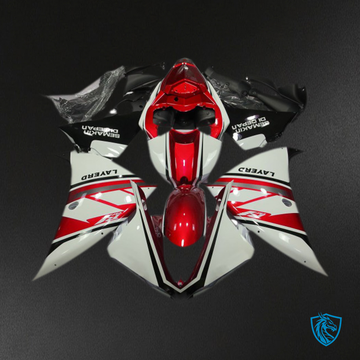Yamaha R1 (2012-2014) Glossy White, Red & Black - MERGEment Motorcycle Fairings Kit