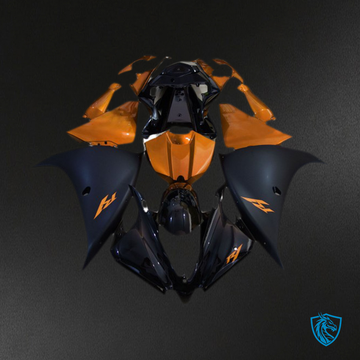 Yamaha R1 (2012-2014) Matte Black & Orange Motorcycle Fairing Kit | ABS Bodywork