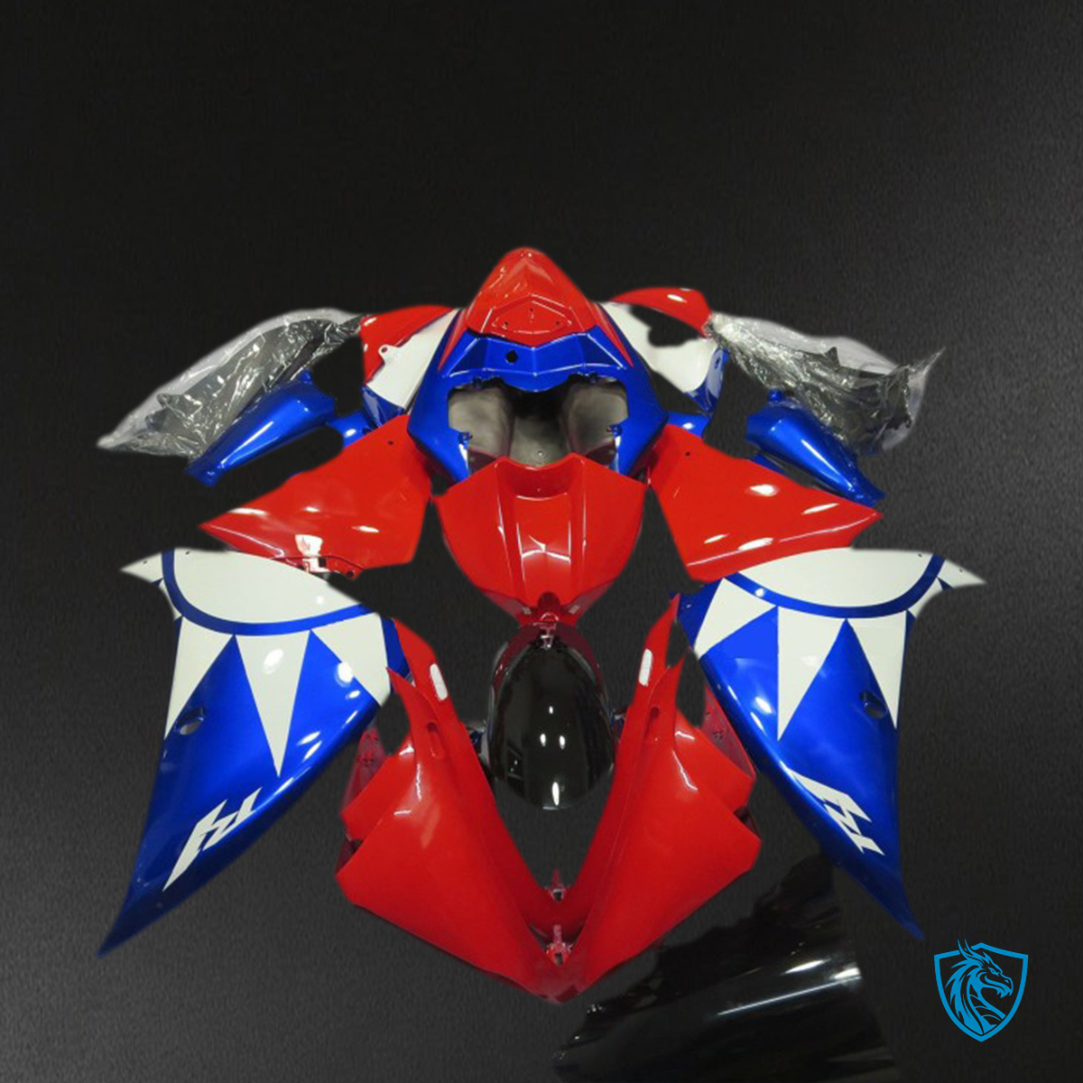 Yamaha R1 (2012-2014) Red, White & Blue Motorcycle - Custom ABS Fairing Kit