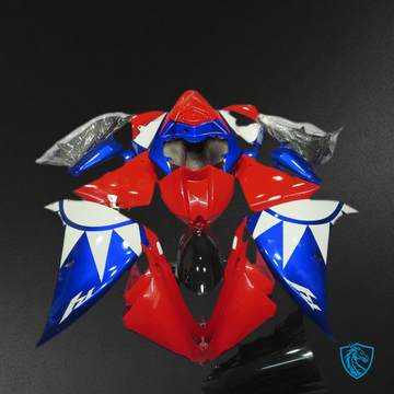 Yamaha R1 (2012-2014) Red, White & Blue Motorcycle - Custom ABS Fairing Kit