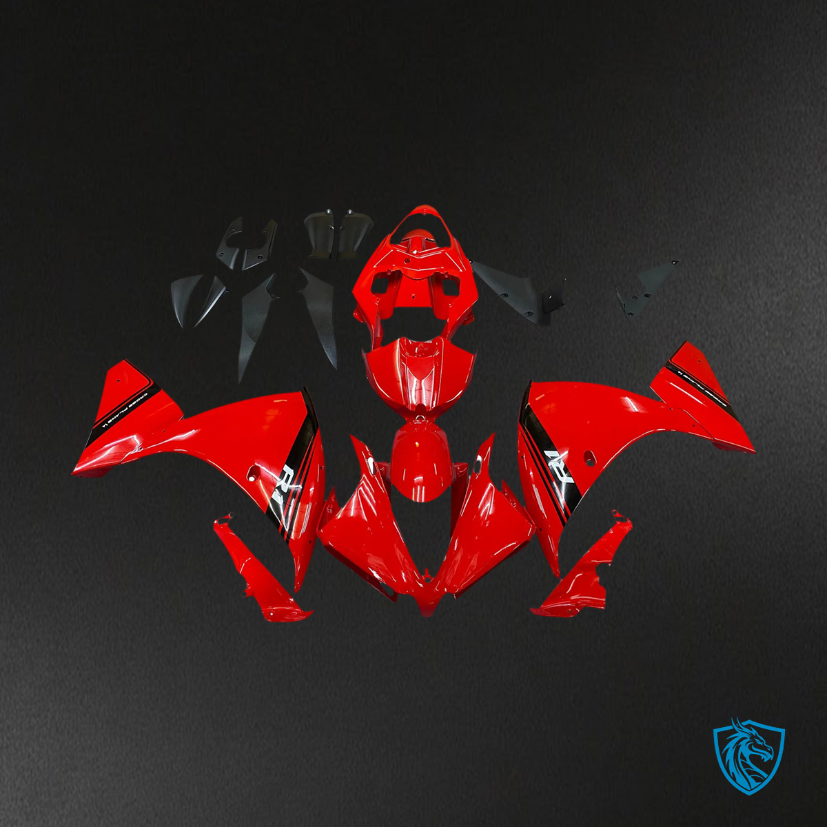 Yamaha R1 (2012-2014) Red & Black - Custom ABS Fairing Set