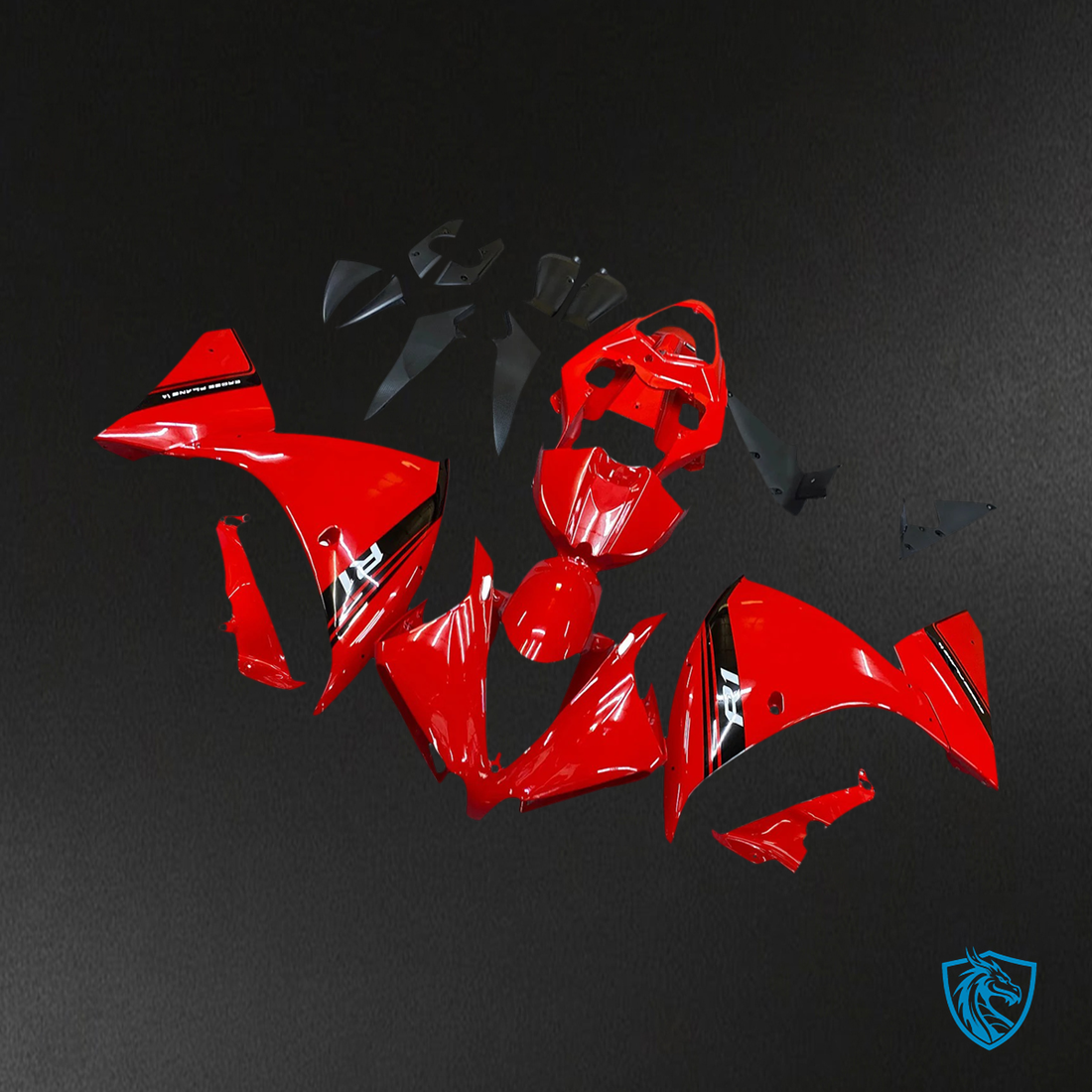 Yamaha R1 (2012-2014) Red & Black - Custom ABS Fairing Set