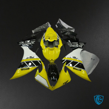 Yamaha R1 (2012-2014) Yellow, White & Black Motorcycle - Custom ABS Fairing Kit