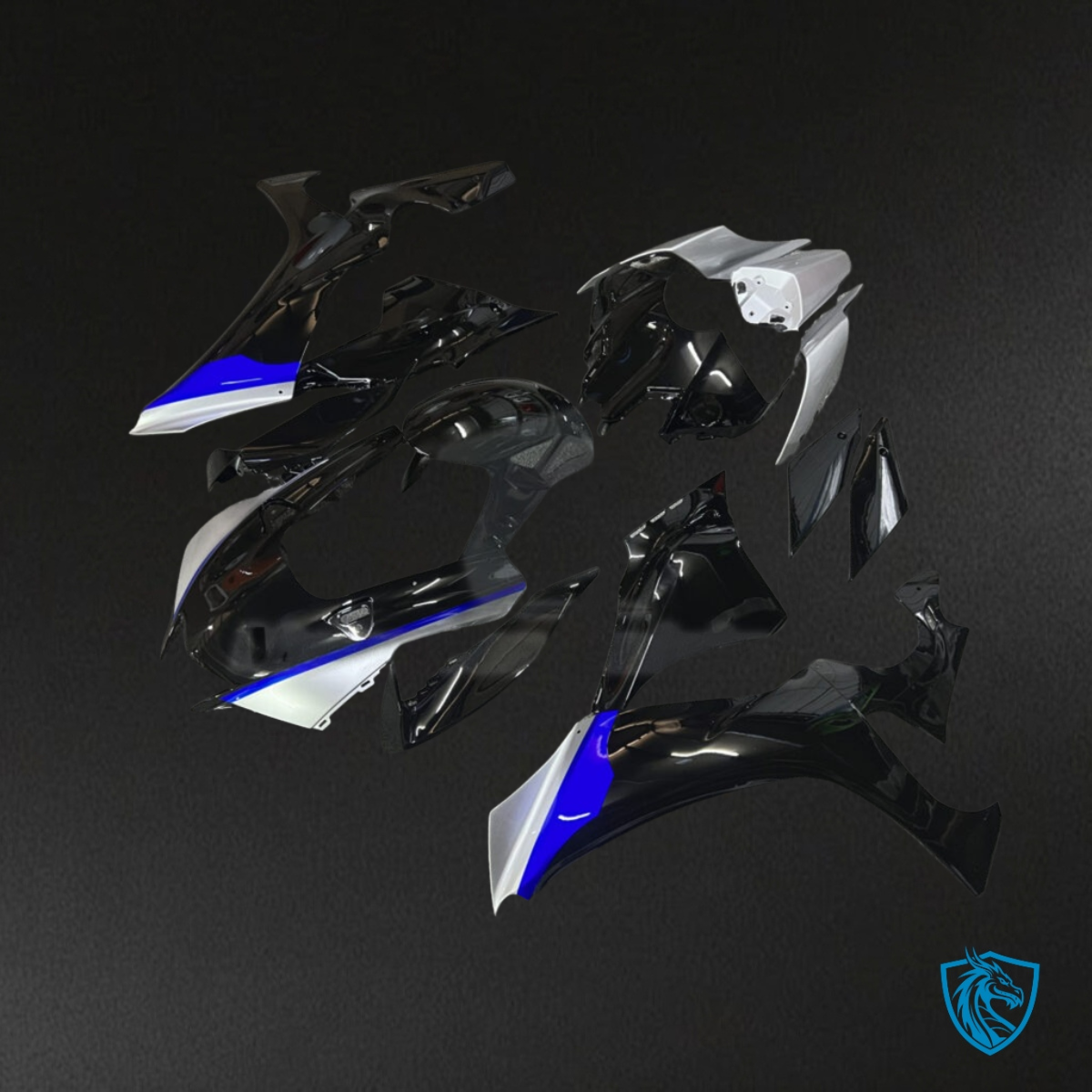 Yamaha R1 (2020-2025) Black, Blue & Silver Fairing Kit | ABS Bodywork