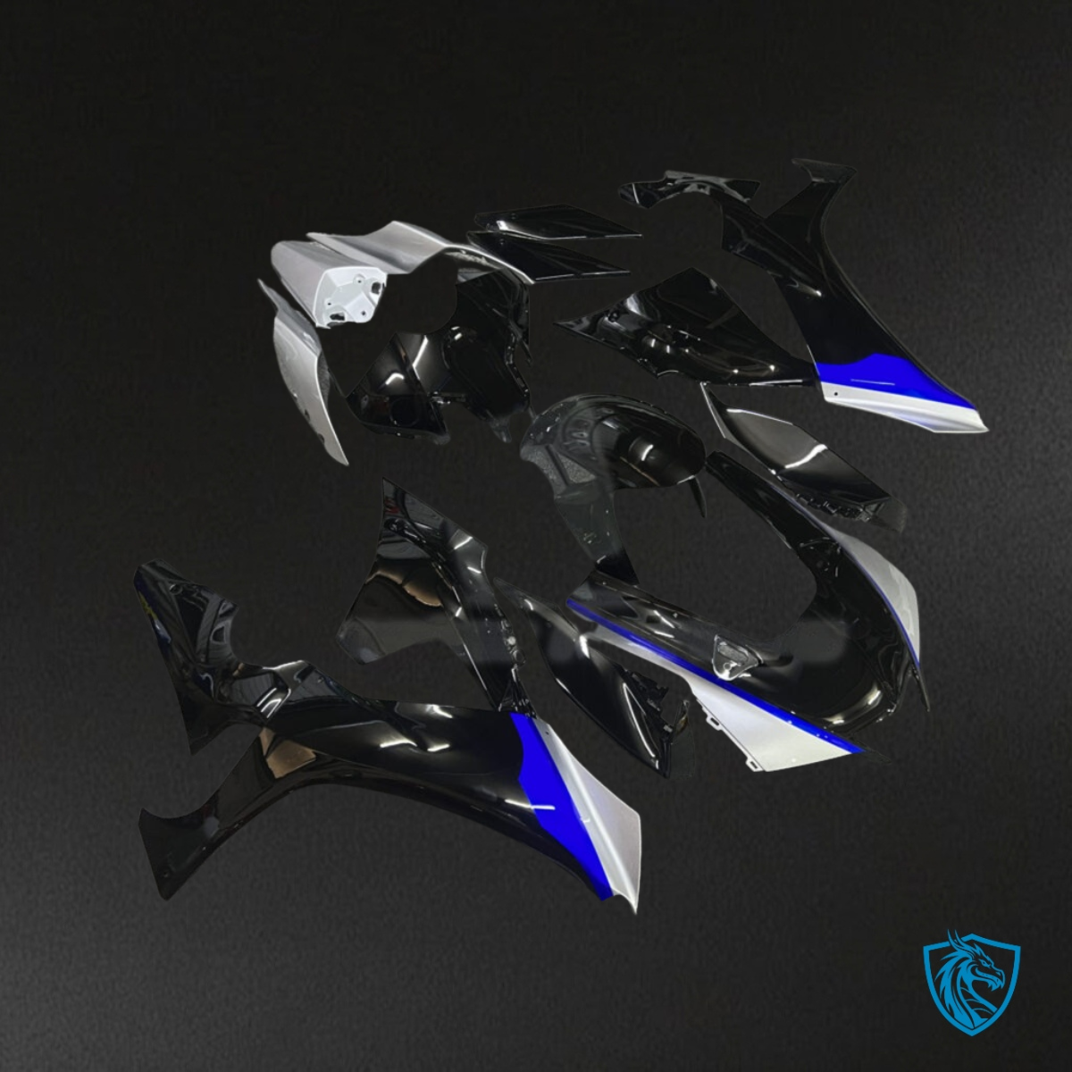Yamaha R1 (2020-2025) Black, Blue & Silver Fairing Kit | ABS Bodywork