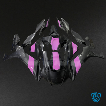 Yamaha R1 (2020-2025) Carbon Fiber Style Black & Pink - Custom ABS Fairing Kit