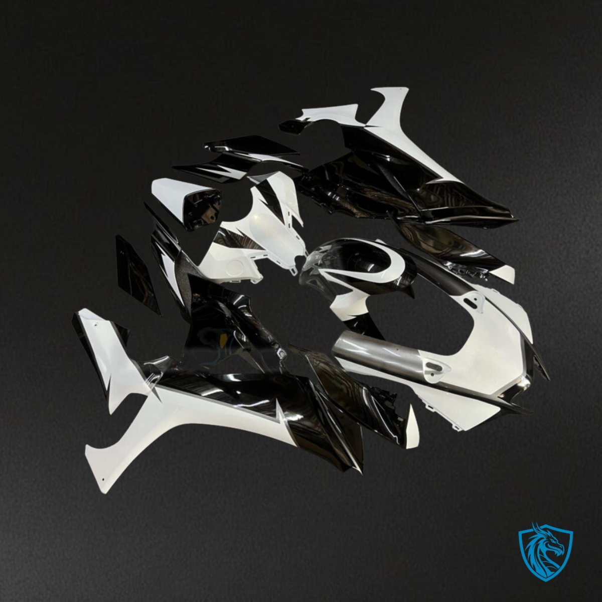 Yamaha R1 (2020-2025) Gloss Black & White - Custom ABS Fairing Kit