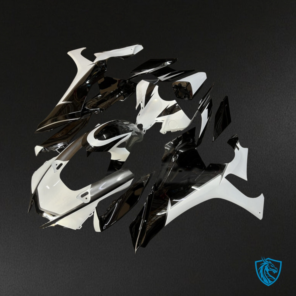 Yamaha R1 (2020-2025) Gloss Black & White - Custom ABS Fairing Kit