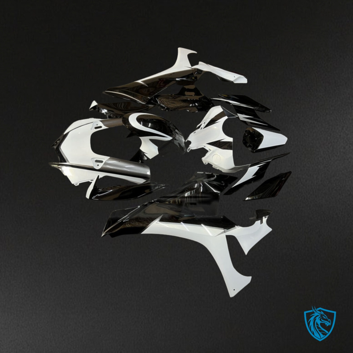 Yamaha R1 (2020-2025) Gloss Black & White - Custom ABS Fairing Kit