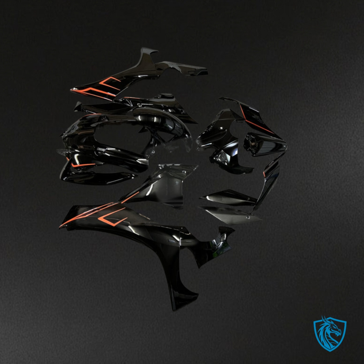 Yamaha R1 (2020-2025) Gloss Black & Red - MERGEment Motorcycle Fairings Kit