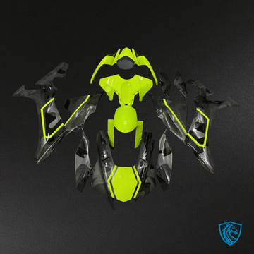 Yamaha R1 (2020-2025) Black & High Vis Yellow - Custom ABS Fairing Kit