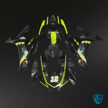 Yamaha R1 (2020-2025) Gloss Black & High Vis Yellow Fairing Kit | ABS Bodywork