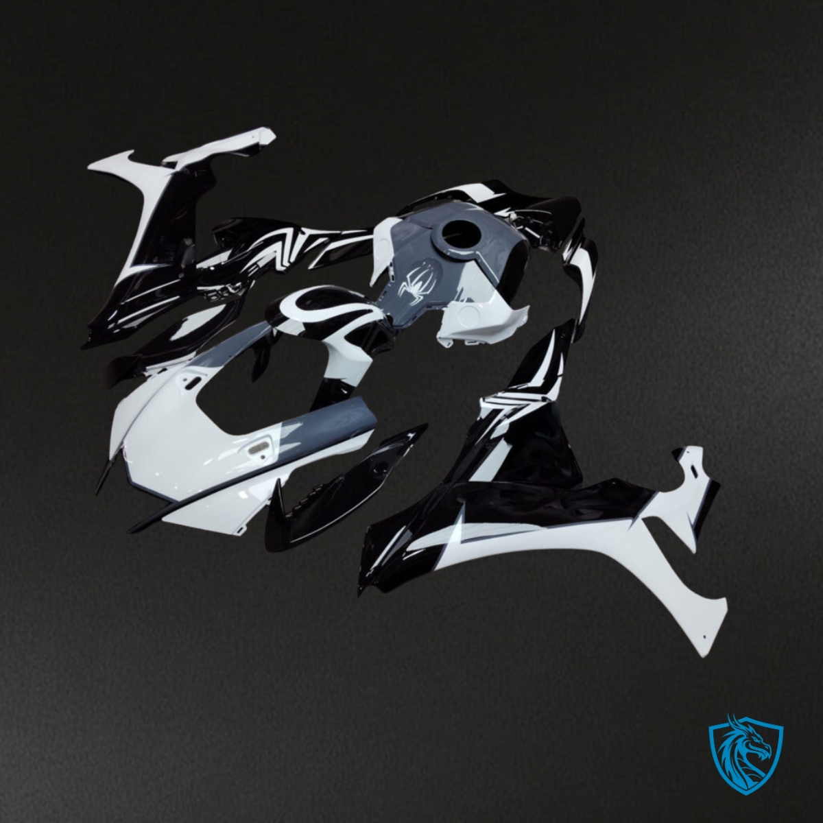 Yamaha R1 (2020-2025) Gloss Black & White ABS Fairings - Aftermarket ABS Bodywork