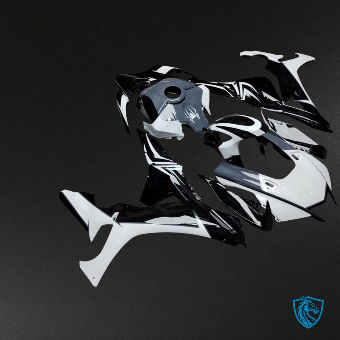Yamaha R1 (2020-2025) Gloss Black & White ABS Fairings - Aftermarket ABS Bodywork