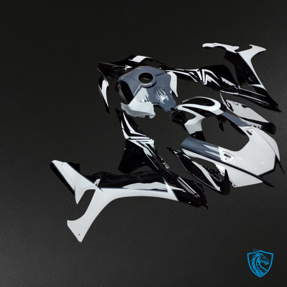 Yamaha R1 (2020-2025) Gloss Black & White ABS Fairings - Aftermarket ABS Bodywork