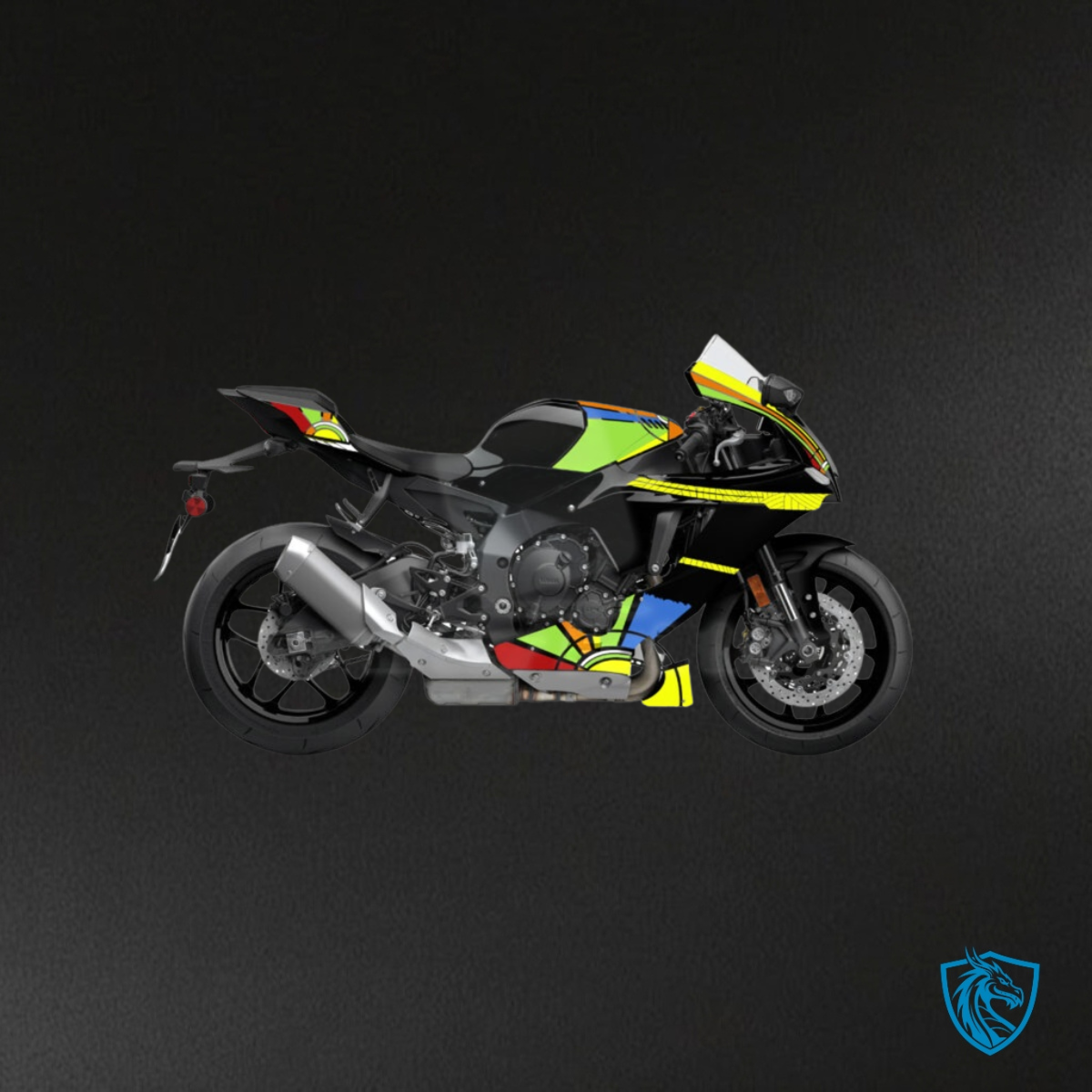 Yamaha R1 (2020-2025) Black, Yellow, Red & Green - Custom ABS Fairing Kit