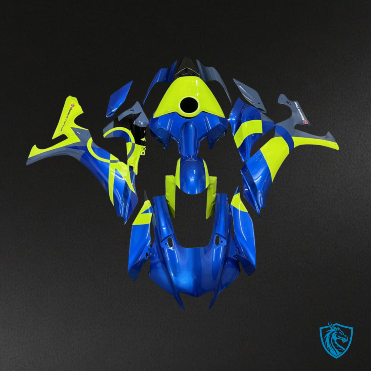 Yamaha R1 (2020-2025) Gloss Blue & High Vis Yellow Fairing Kit | ABS Bodywork