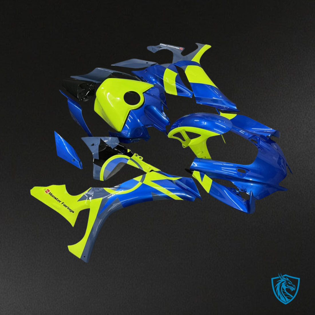 Yamaha R1 (2020-2025) Gloss Blue & High Vis Yellow Fairing Kit | ABS Bodywork