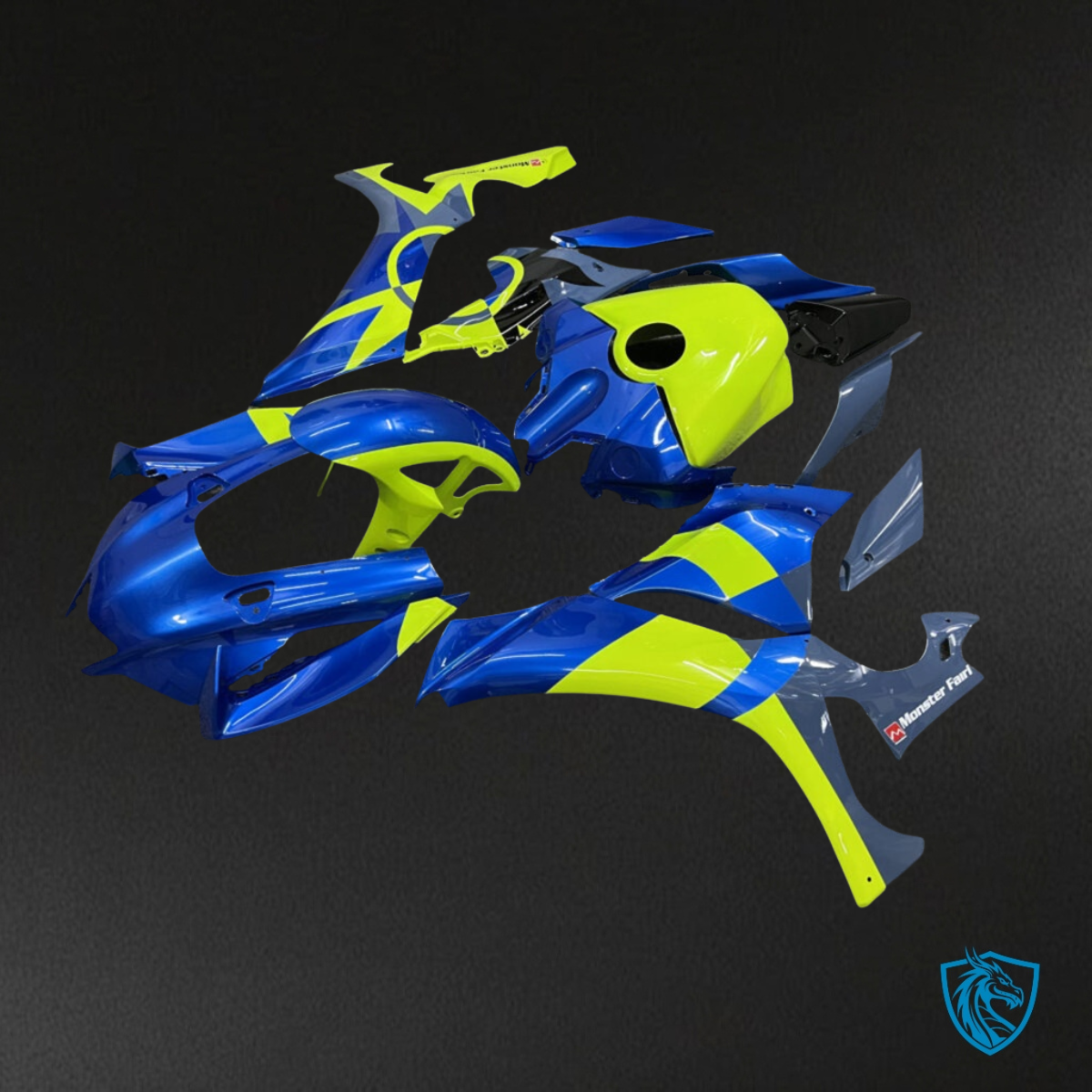 Yamaha R1 (2020-2025) Gloss Blue & High Vis Yellow Fairing Kit | ABS Bodywork
