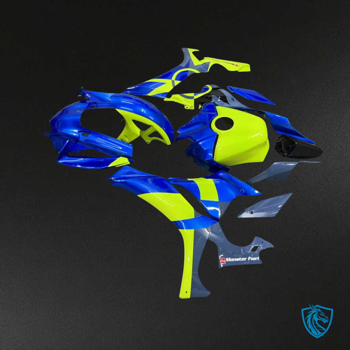 Yamaha R1 (2020-2025) Gloss Blue & High Vis Yellow Fairing Kit | ABS Bodywork
