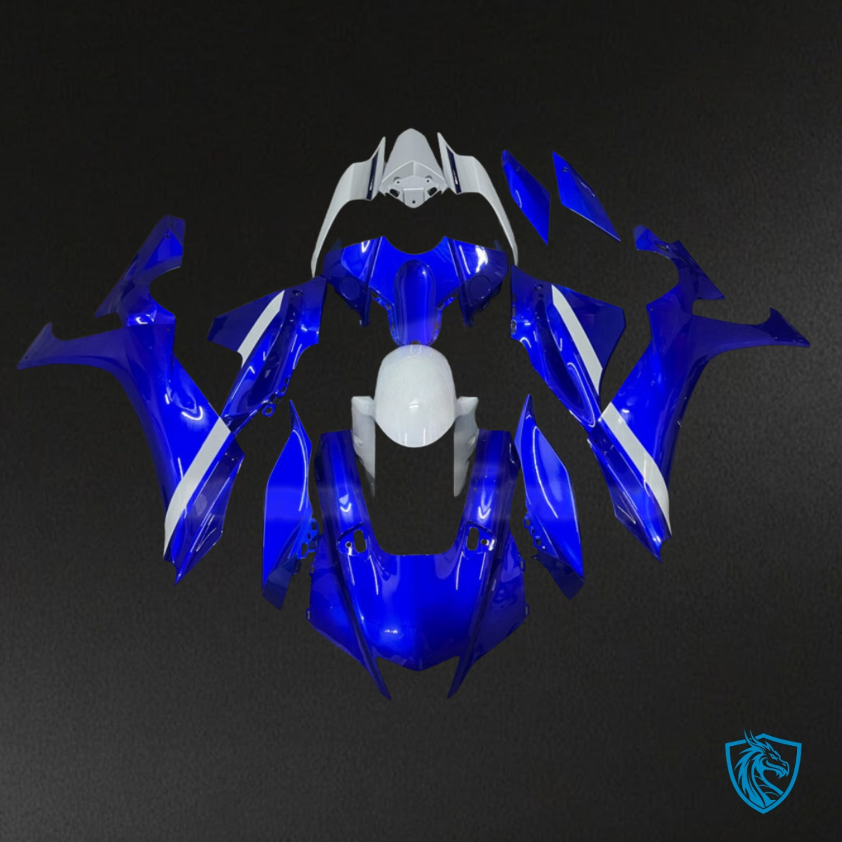 Yamaha R1 (2020-2025) Gloss Blue & Gray - MERGEment Motorcycle Fairings Kit