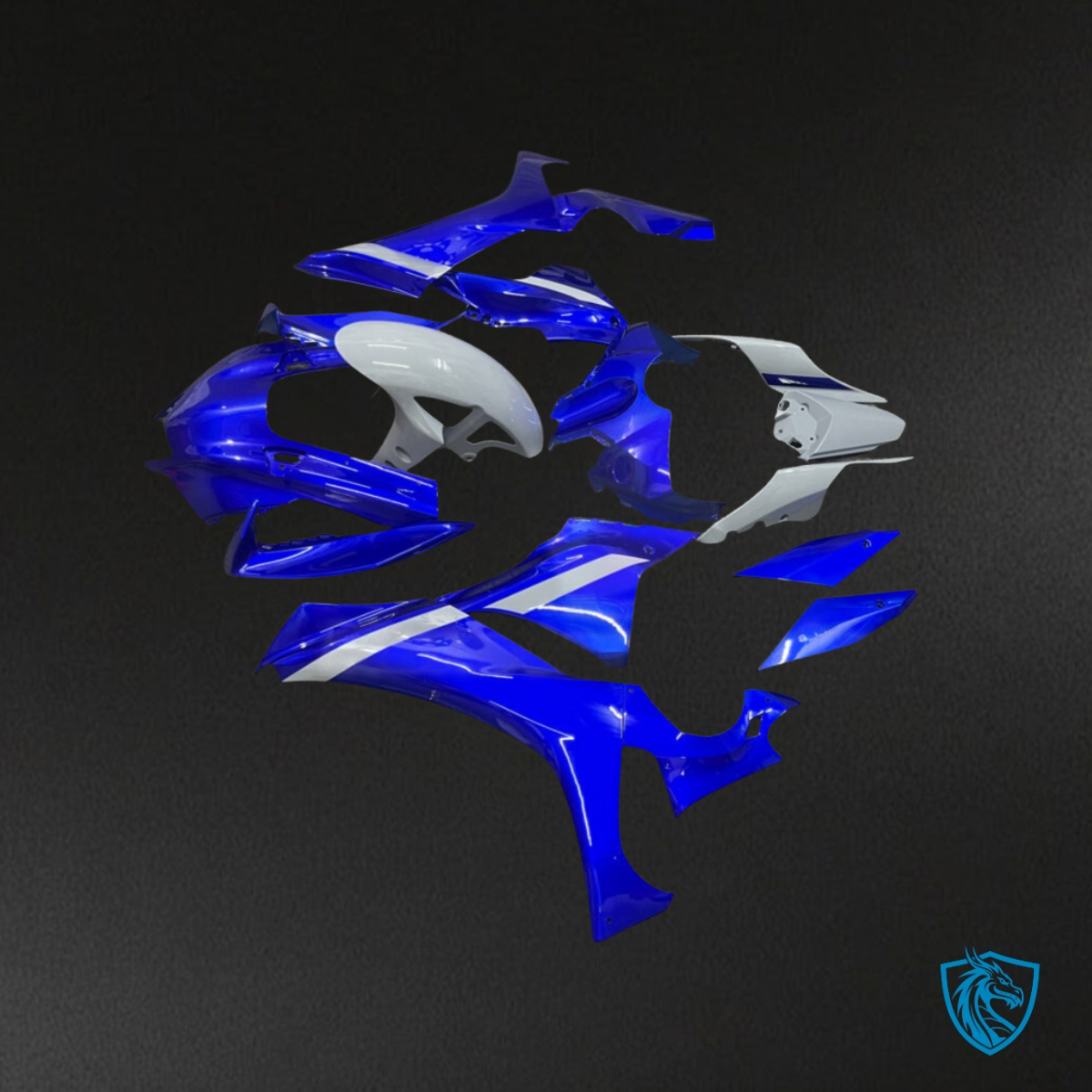 Yamaha R1 (2020-2025) Gloss Blue & Gray - MERGEment Motorcycle Fairings Kit