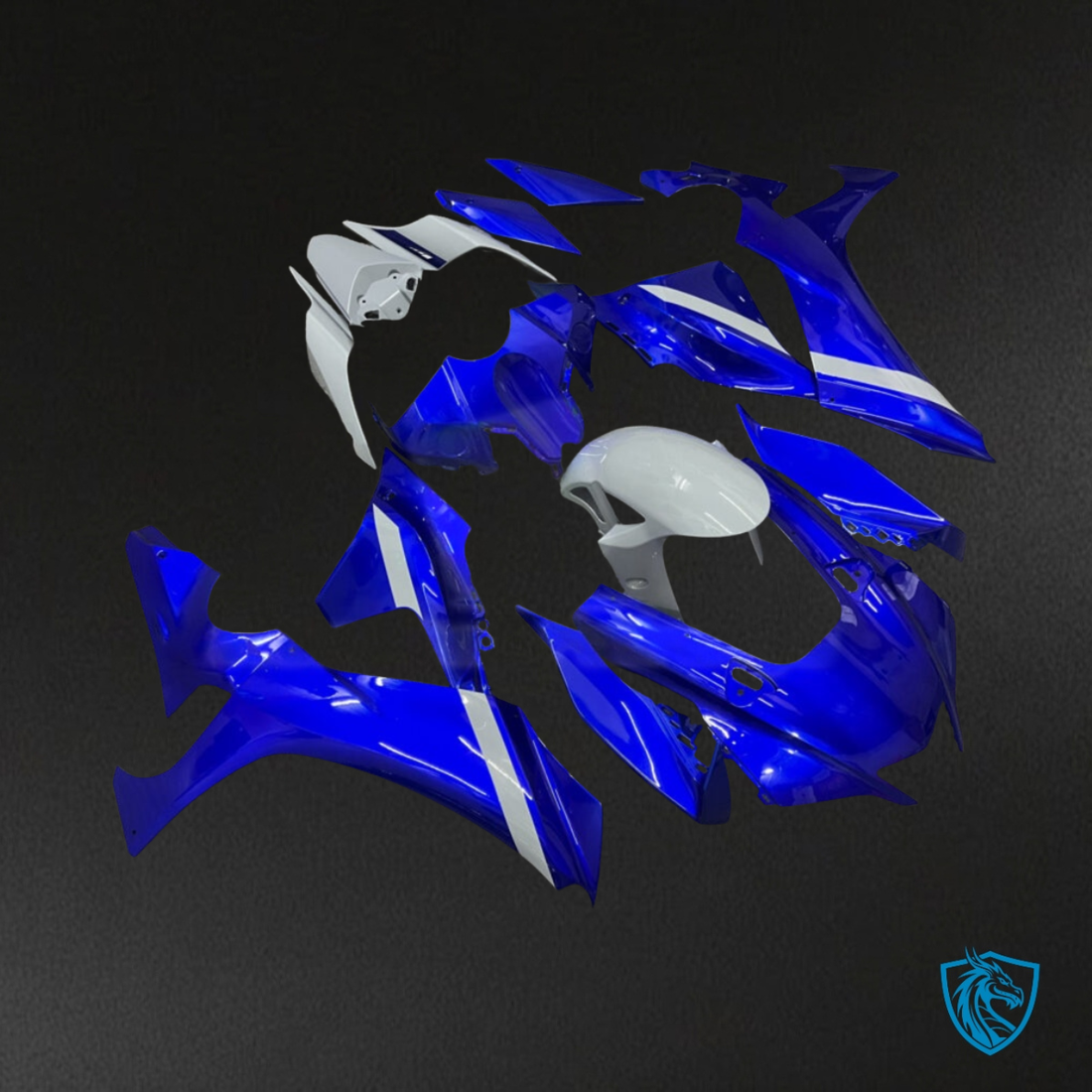Yamaha R1 (2020-2025) Gloss Blue & Gray - MERGEment Motorcycle Fairings Kit
