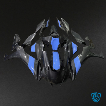 Yamaha R1 (2020-2025) Blue & Black Carbon Fiber Style Fairing Kit | ABS Bodywork