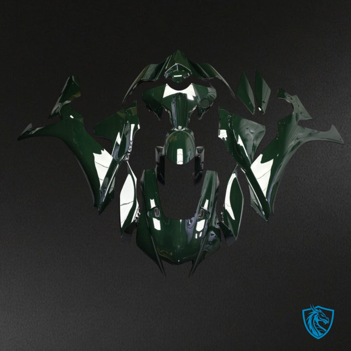 Yamaha R1 (2020-2025) Gloss Dark Green ABS Fairings Kit - Aftermarket ABS Bodywork