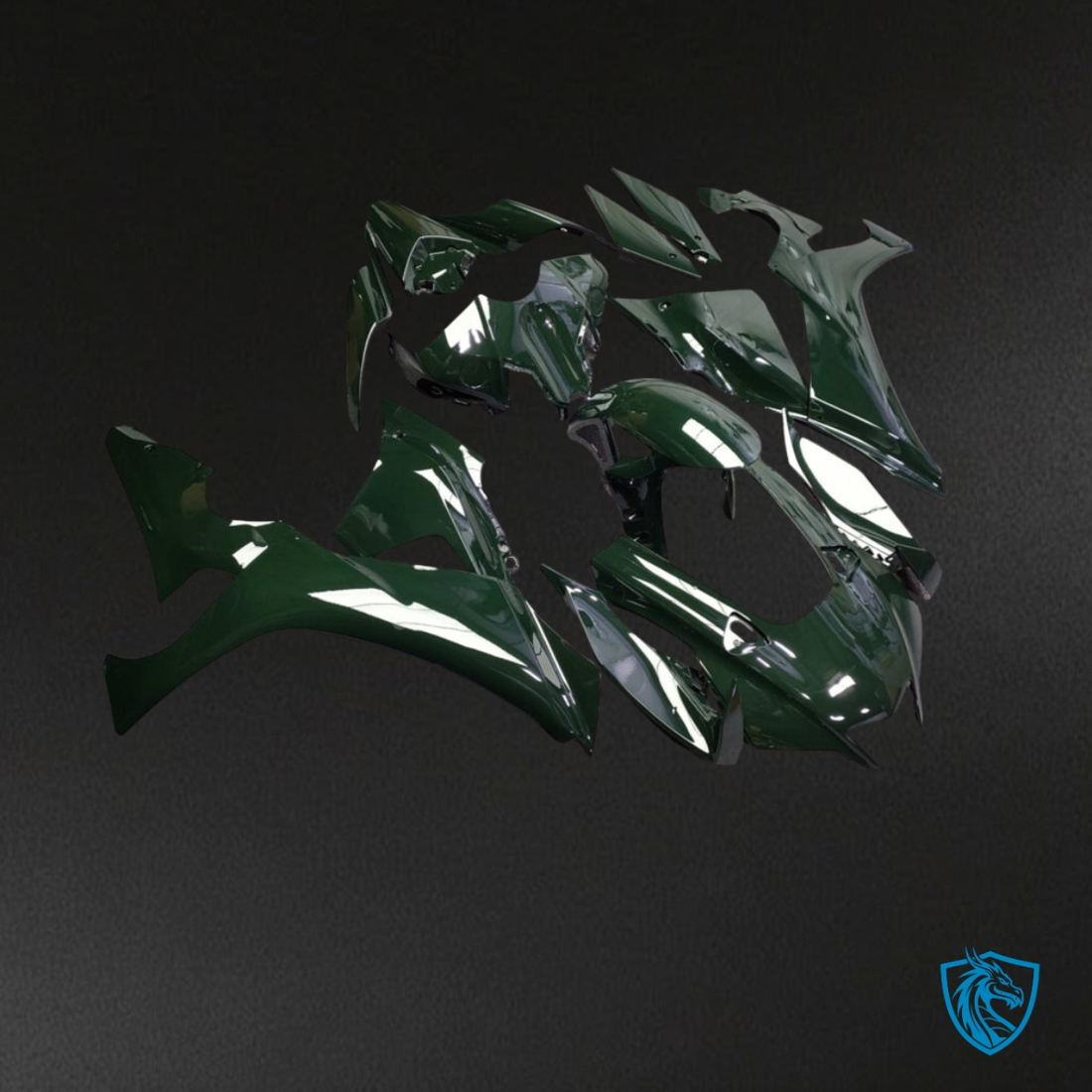 Yamaha R1 (2020-2025) Gloss Dark Green ABS Fairings Kit - Aftermarket ABS Bodywork