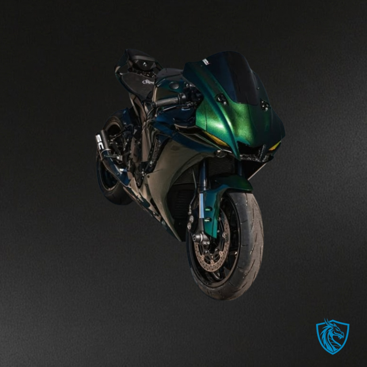 Yamaha R1 (2020-2025) Gloss Dark Metallic Green - MERGEment Motorcycle Fairings Kit