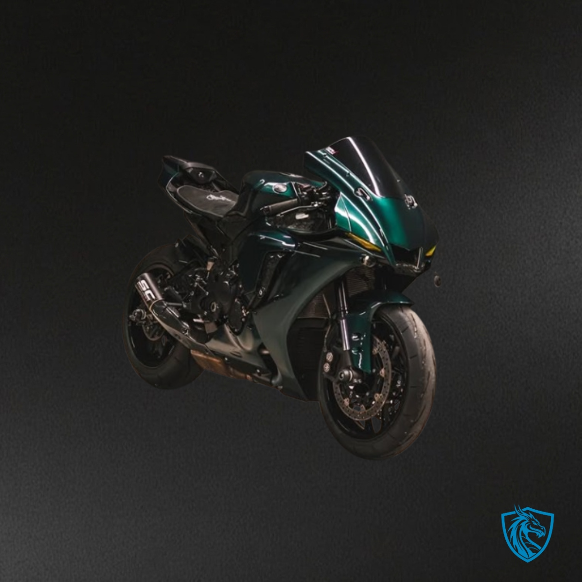 Yamaha R1 (2020-2025) Gloss Dark Metallic Green - MERGEment Motorcycle Fairings Kit