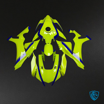 Yamaha R1 (2020-2025) Gloss High Vis Yellow & Blue - Custom ABS Fairing Kit