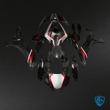 Yamaha R1 (2020-2025) Gloss Black, Red & Silver Fairings Kit- Aftermarket ABS Bodywork