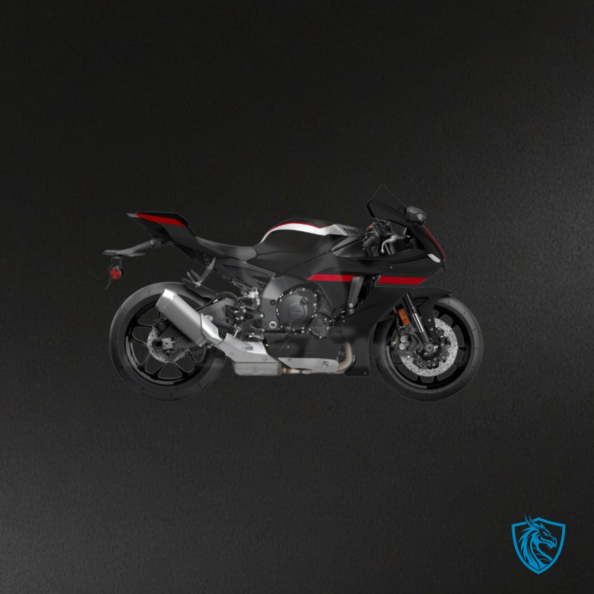 Yamaha R1 (2020-2025) Gloss Black, Red & Silver Fairings Kit- Aftermarket ABS Bodywork
