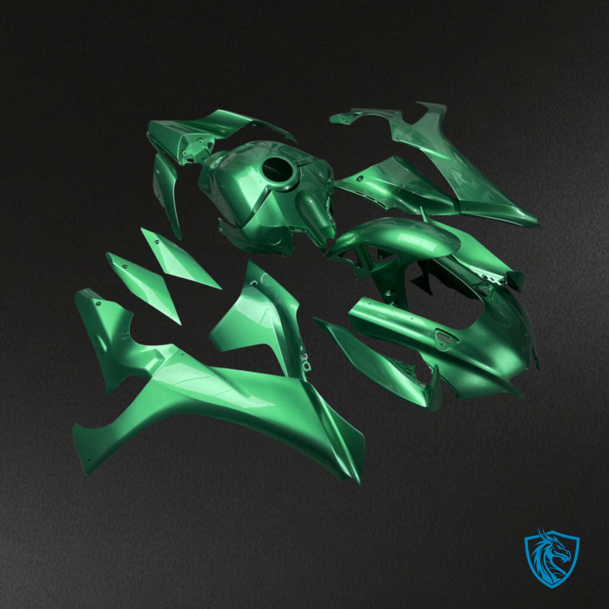 Yamaha R1 (2020-2025) Gloss Metallic Emerald Green - MERGEment Motorcycle Fairings Kit